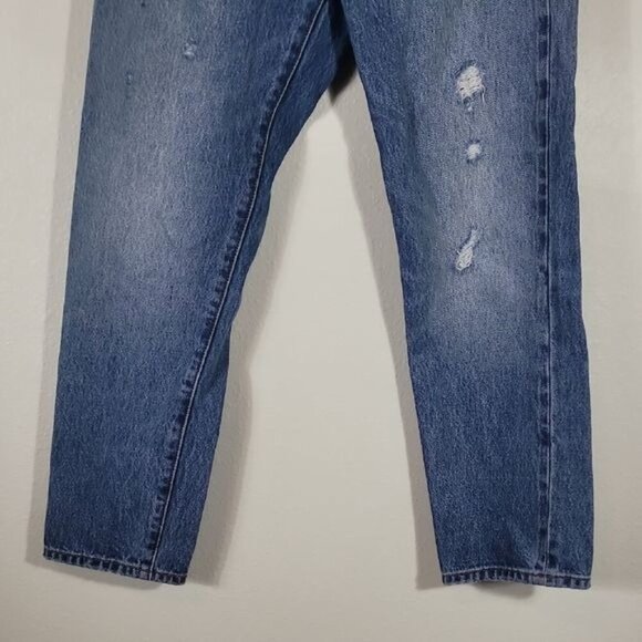Levis Wedgie Straight Women Jeans Size 26 Distressed Button Fly High Rise - Picture 3 of 13